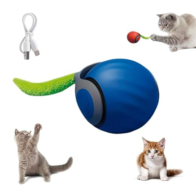 PELOTA INTELIGENTE CON COLA PARA GATO