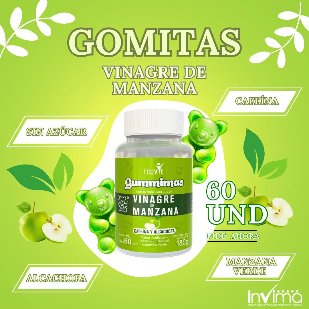 Vinagre De Manzana Goma X60und Fitovit