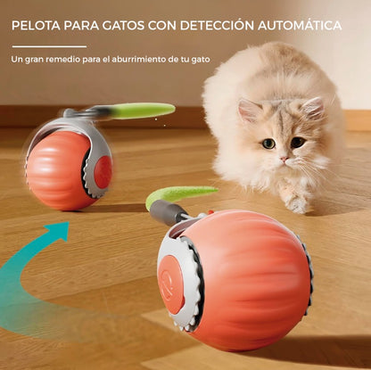 PELOTA INTELIGENTE CON COLA PARA GATO